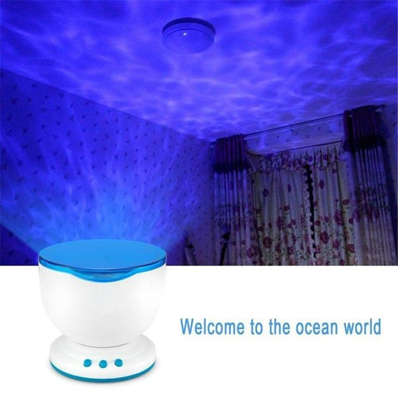 Ocean Wave Projector LED Night Light Remote Control