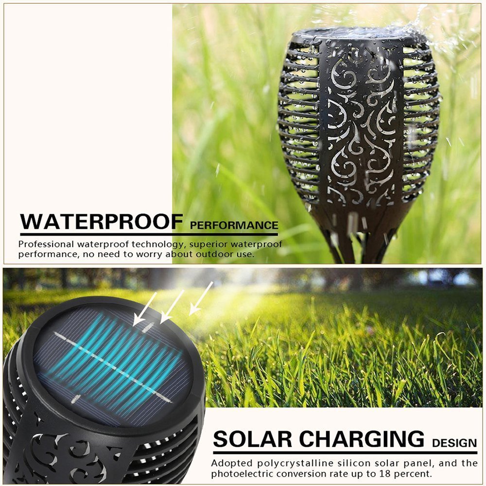 LED Waterproof Solar Torch Light – Outdoor Landscape & Garden Decoration