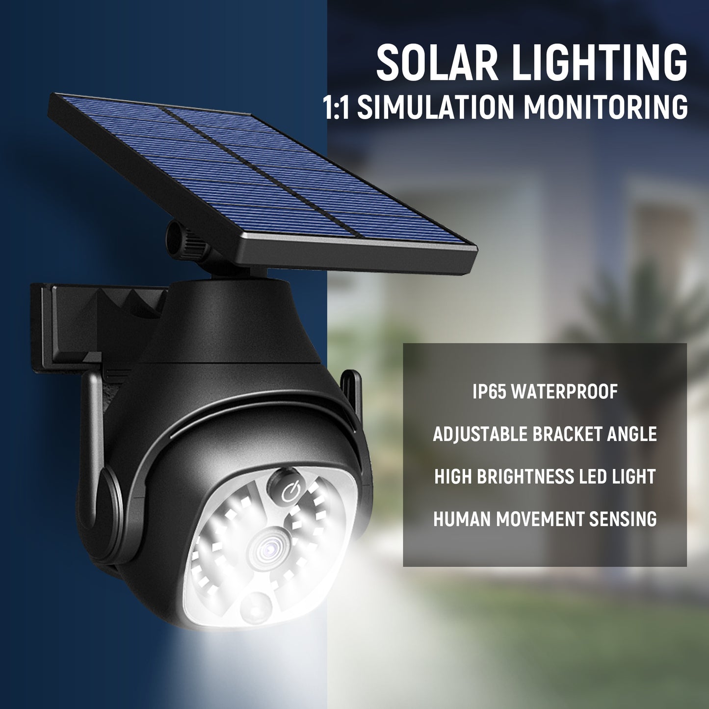 Solar-Powered Outdoor Courtyard & Street Lights – Waterproof & Human Sensing