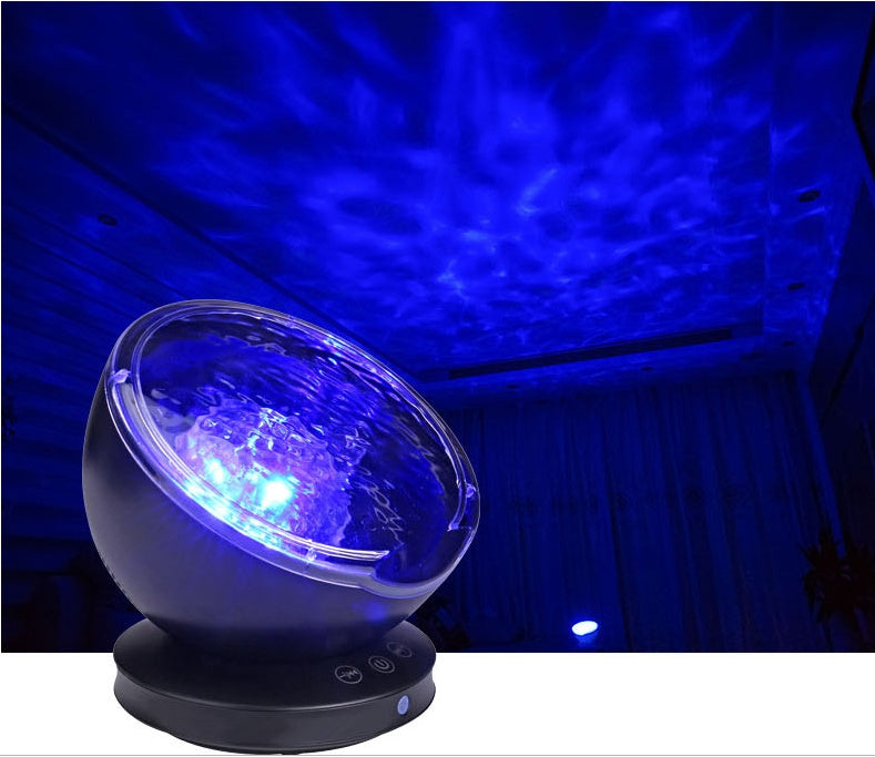 Ocean Wave Projector LED Night Light Remote Control