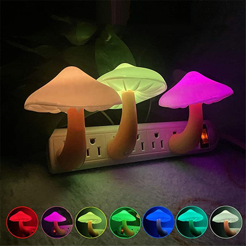 LED Night Light Mushroom Decoration