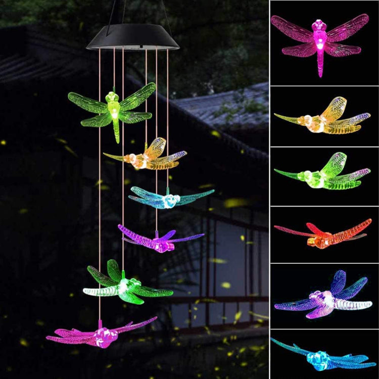 Outdoor Solar Wind Chime Lamp – Hummingbird & Butterfly Garden Decoration