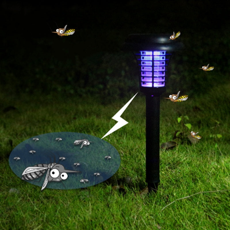 Solar LED Rechargeable Anti-Mosquito Lamp – Insect & Fly Zapper for Outdoor Garden