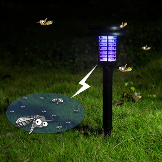 Solar LED Rechargeable Anti-Mosquito Lamp – Insect & Fly Zapper for Outdoor Garden