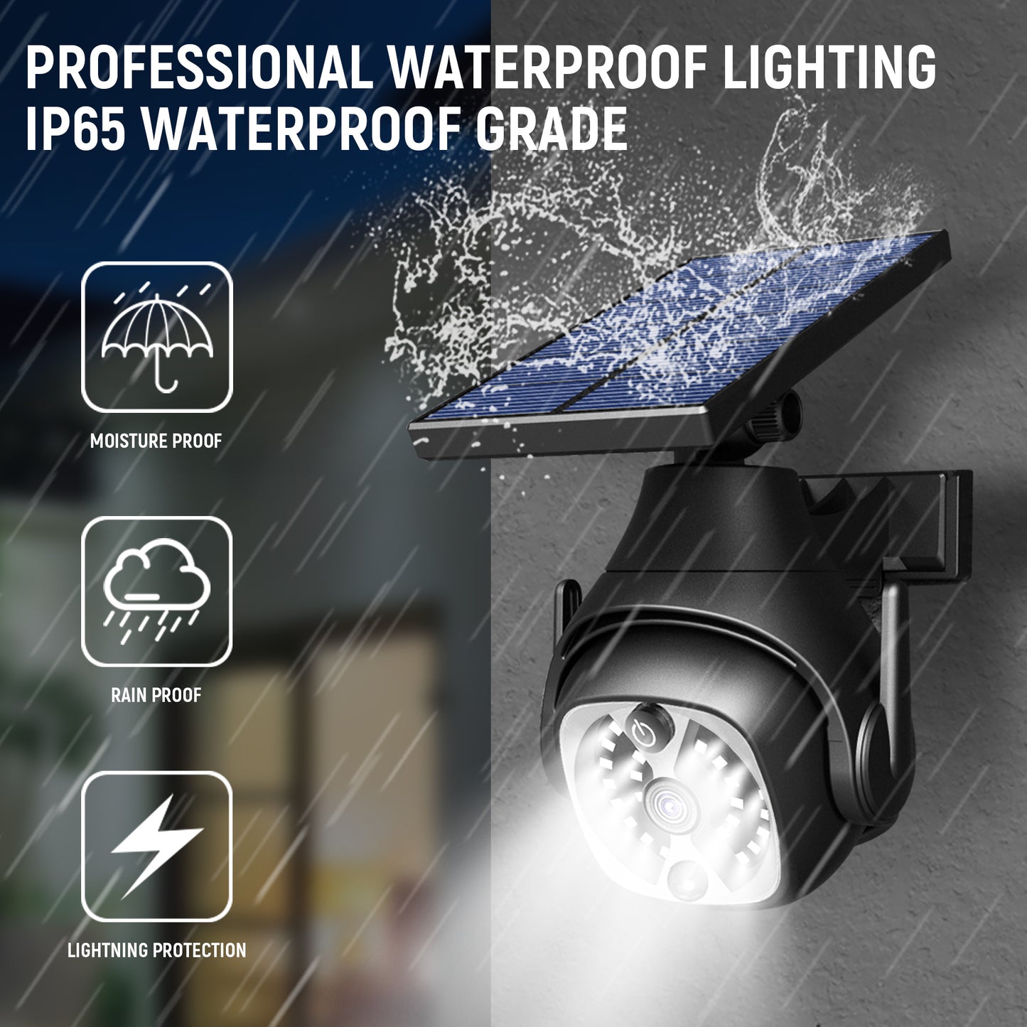 Solar-Powered Outdoor Courtyard & Street Lights – Waterproof & Human Sensing