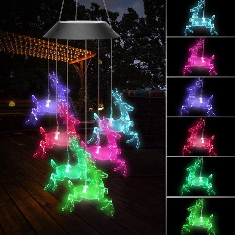 Outdoor Solar Wind Chime Lamp – Hummingbird & Butterfly Garden Decoration