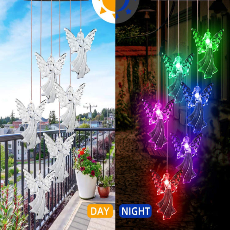 Outdoor Solar Wind Chime Lamp – Hummingbird & Butterfly Garden Decoration